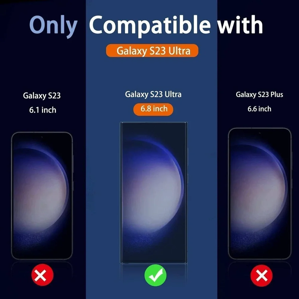 Milomdoi 3+3 Pack Samsung Galaxy S23 Ultra Screen Protector & Camera Lens Cover